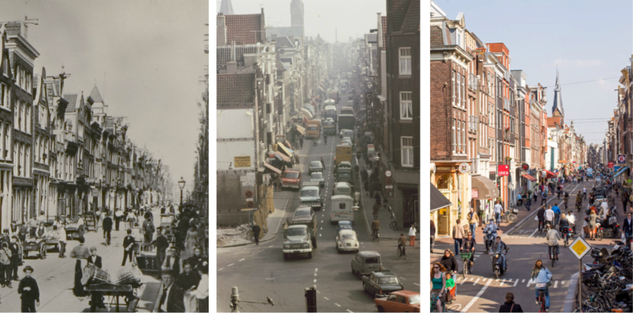 Haarlemmerdijk 1900, 1971 & 2013. Historical photos by Amsterdam Archives & modern perspective by Thomas Schlijper.